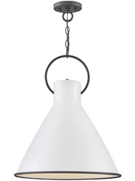 Winnie 18-Inch Pendant in Polished White.